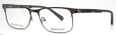 GANT GA3234 009 Matte Gunmetal Mens Rectangle Full Rim Eyeglasses