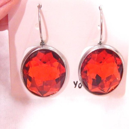 18MM FACETED,RED STAINLESS STEEL & 18MM PURPLE LACED ROSE GOLD LEVER BACK-LARGE - Picture 16 of 19