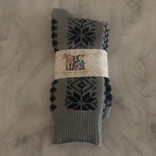 MUK LUKS The Original Women's Socks GRAY/BLACK - OSFM