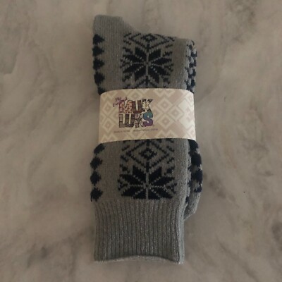 MUK LUKS The Original Women's Socks GRAY/BLACK - OSFM