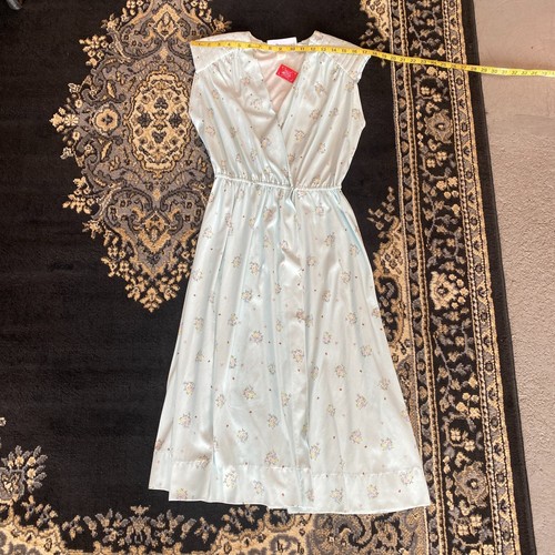 Vestido Primavera Floral Leslie Fay Azul Vintage Años 80 Con Cinturón Talla M - Imagen 4 de 8