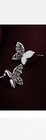 <!--F#f_0-->GORGEOUS 18K WHITE GOLD PLATED GENUINE CLEAR CUBIC ZIRCONIA BUTTERFLY EARRINGS<!--F/-->