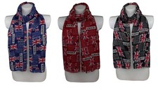 Union Jack UK Souvenir Flag Gift ladies/Girls Print Fashion Maxi Scarf Sarong