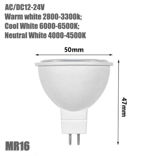6x Dimmable LED Spotlight Bulb MR16 7W Home Decoration 36°Beam Lighting Lamp 24V - Picture 14 of 16