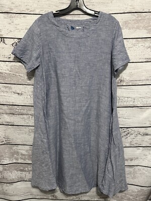 YUVITA 100% LINEN DRESS W/ POCKETS SIZE MEDIUM | eBay