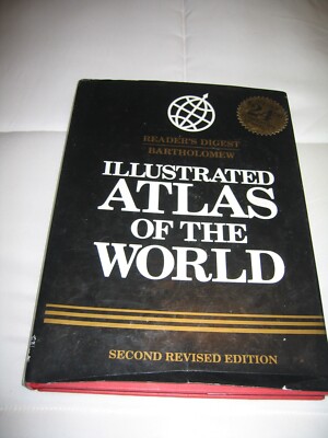 Bartholomews Illustrated Atlas of the World Second Revised Ed HC Readers Digest