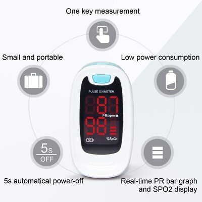HOT Pulse Oximeter Portable Heart Rate SPO2 Monitor Blood Oxygen Meter Sensor