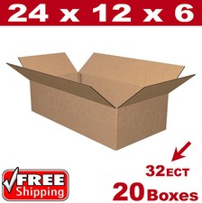 20 - 24x12x6 Cardboard Boxes Mailing Packing Shipping Box Corrugated Carton