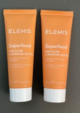 Elemis Superfood AHA Glow Cleansing Butter Travel Size X2 6oz, 20ml Sealed