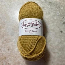Knit Picks Stroll Sport Yarn Mustard Superwash Merino Wool 50g 137 Yds Lot 20275