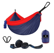 Beastron XL Portable Camping Hammock with Tree Straps Max 600 lb Ship from US