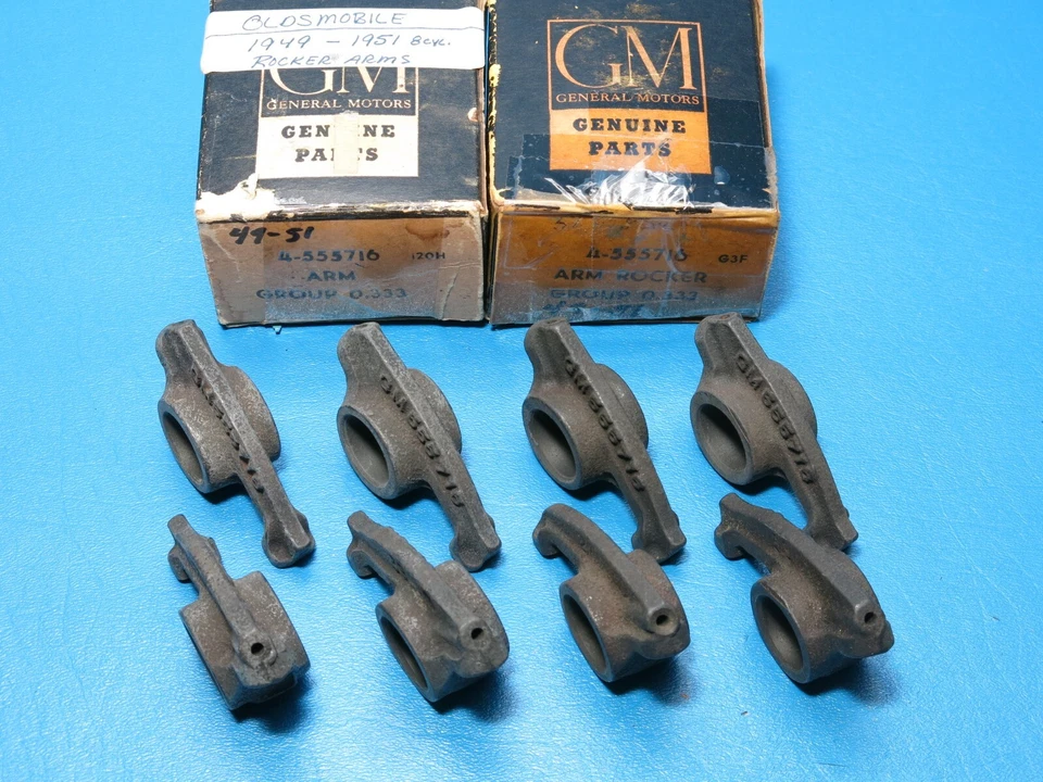 Juego de 8 brazos basculantes de admisión y escape Oldsmobile 88 98 V8 GM 1949-1951 555716 Foto 2 de 4