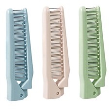 Folding Hair Brush Comb Plastic Portable Travel Hair Brush Pocket Hair Comb