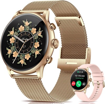 Smartwatch Herren Damen mit Telefonfunktion Armbanduhr Sportuhr für Android IOS