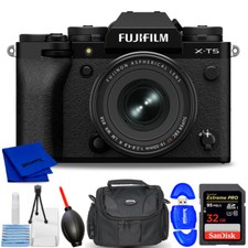 FUJIFILM X-T5 Mirrorless Camera with XF 16-50mm f/2.8-4.8 Lens Black 7PC Kit