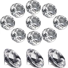100Pcs Clear Acrylic Diamonds 1 Inch Wedding Table Scatters Gemstones 