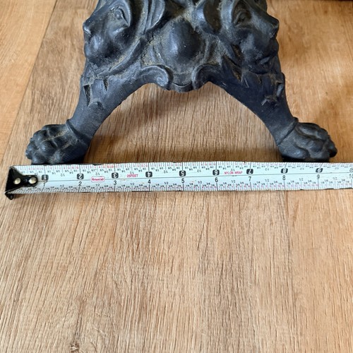 Vintage Replogle 9" Reliefkugel Löwenkopf Pfote Gothic Bibliothek Metallsockel - Bild 15 von 21