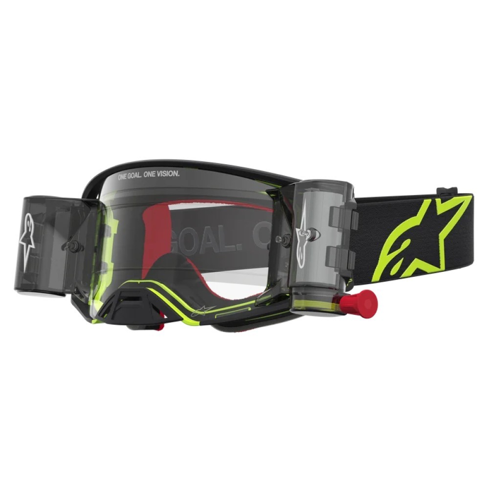 Alpinestars Supertech Firma Roll Off Goggle Black Yell Fluo Clear