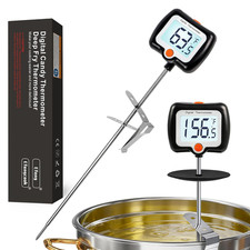 10 Inch Long Digital Candy Thermometer with Pot Clip,Deep Fry Thermometer,Rotati