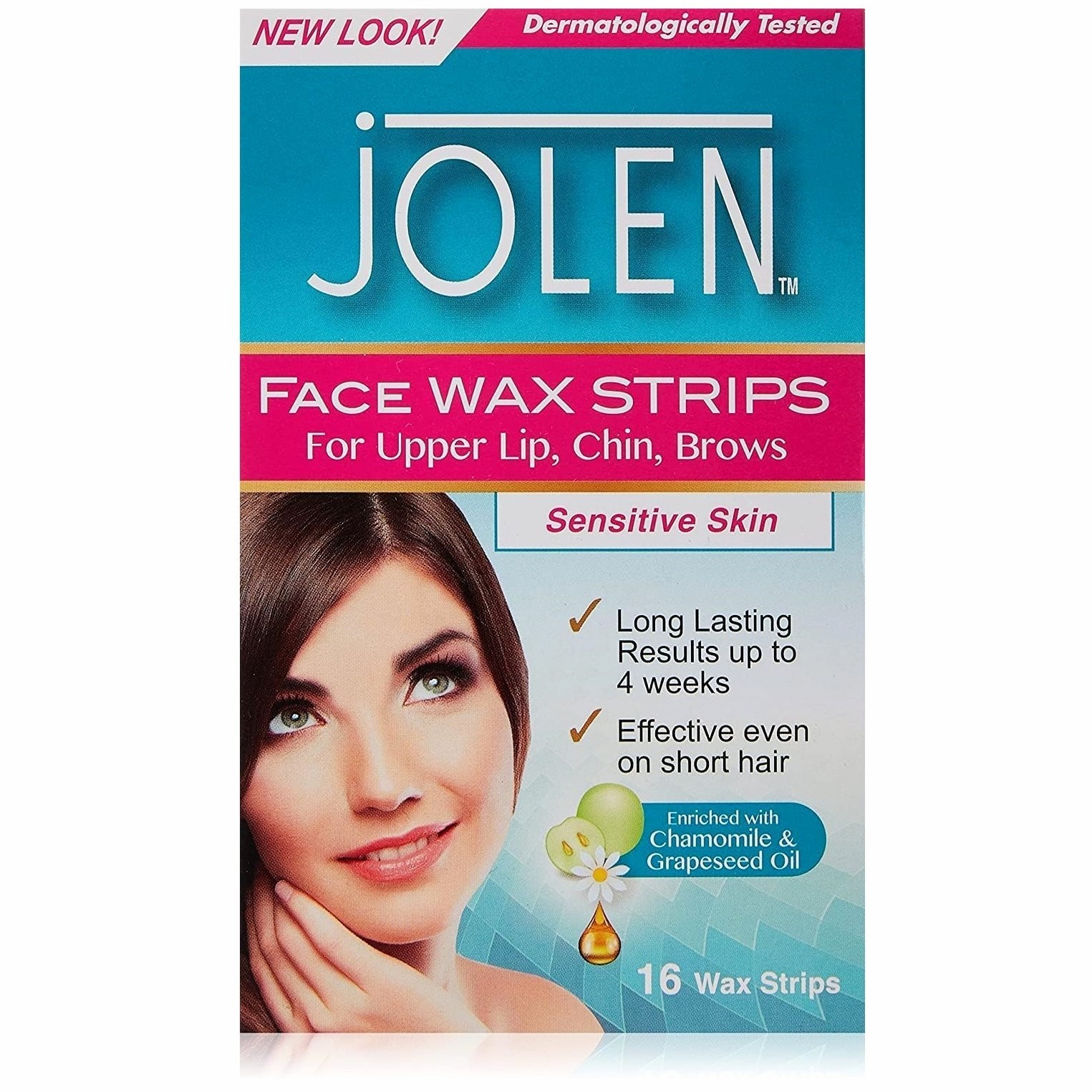 Facial Wax Strips Sensitive Skin Waxing Hair Remover Chin Upper Lip Brows Jolen