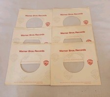 45 RPM 7" RECORD SLEEVES CO. SLEEVE 6 PACK SEE PHOTOS Warner Brothers SLV346