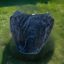 MAIDENFORM Medium Black PVT AFFAIR Hi Cut Sheer Lace Panties NWT 40543 Vintage