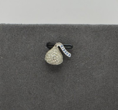 14K Weißgold Hershey Küsse Anhänger / Charm #GOLD-4094