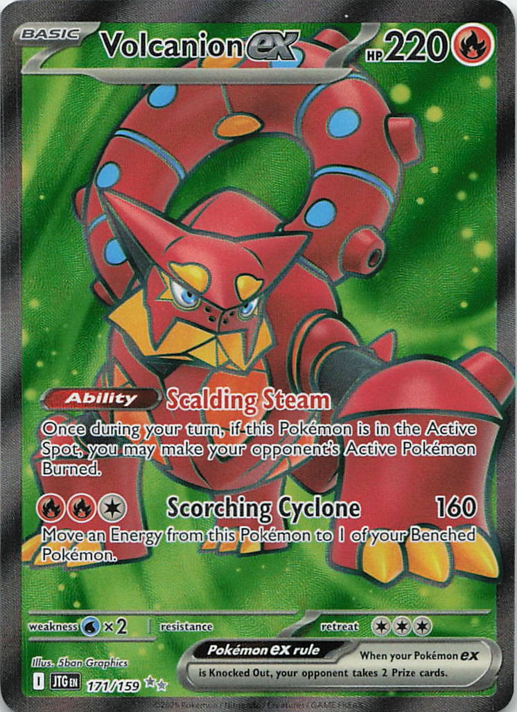 Volcanion ex 171/159 Ultra Rare Journey Together Pokemon Holo Near Mint