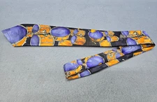 Steven Harris Men's Tie Drums Blue and Butter Yellow Music Fun 61" Long