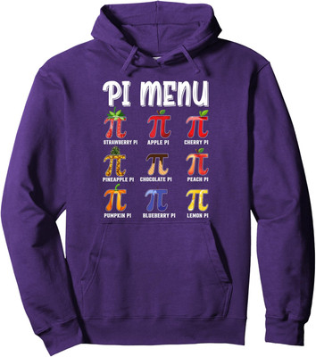 Pi Menu 3.14 Math Teacher Pie Mathematics Funny Cute Unisex Hooded Sweatshirt