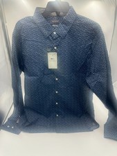 Van Heusen Men's Long Sleeve button Up Shirt Slim Fit L Size 16x16 Multicolor