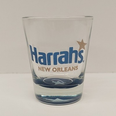 Harrahs, New Orleans Souvenir Shot Glass Free Shipping 