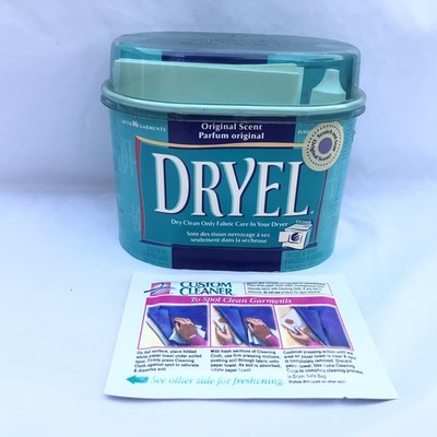 Dryel At Home Dry Cleaning Kit 4 Loads Original Scent Open Box VTG 2001 + Bonus