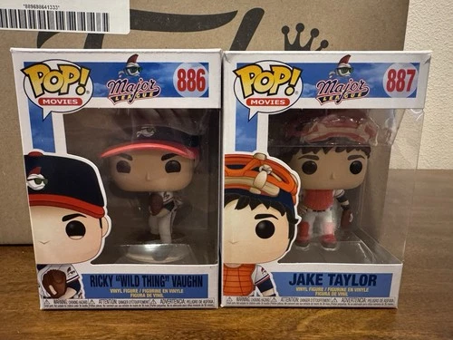 Funko Pop Movies Major League Bundle #886 Ricky Vaughn #887 Jake Taylor *NEW*