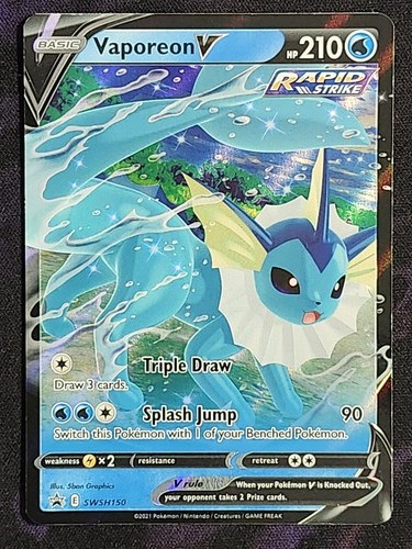 Pokemon Vaporeon V SWSH150 Black Star Promo BSP