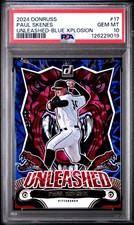 2024 PANINI DONRUSS UNLEASHED BLUE XPLOSION #17 PAUL SKENES 10/49 PSA 10