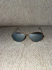 RAY BAN AVIATOR RB3025 112/W3 Silver Flash POLARIZED/ GOLD AUTHENTIC ITALY 58mm
