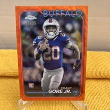 FRANK GORE JR. 2024 TOPPS CHROME ROOKIE ORANGE GEOMETRIC RC 16/25