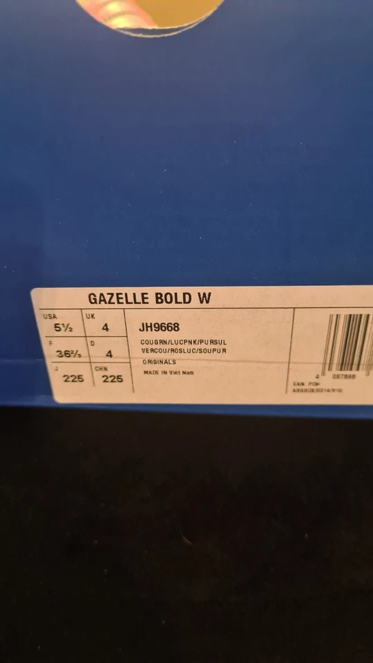 Adidas Gazelle Bold☆Grn/Pink☆ Women's☆UK 4☆BNIB+Tags☆Immaculate☆Unworn☆Last Pair - Image 4 of 4