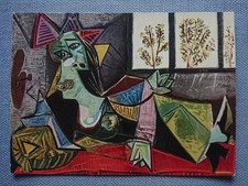 Vecchia Cartolina Postale AK Pablo Picasso Donna Sul Divano 1939 Milano