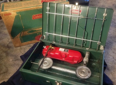 #ad Vintage 1983 Coleman 425E499 2 Burner Camp Stove $69.99
