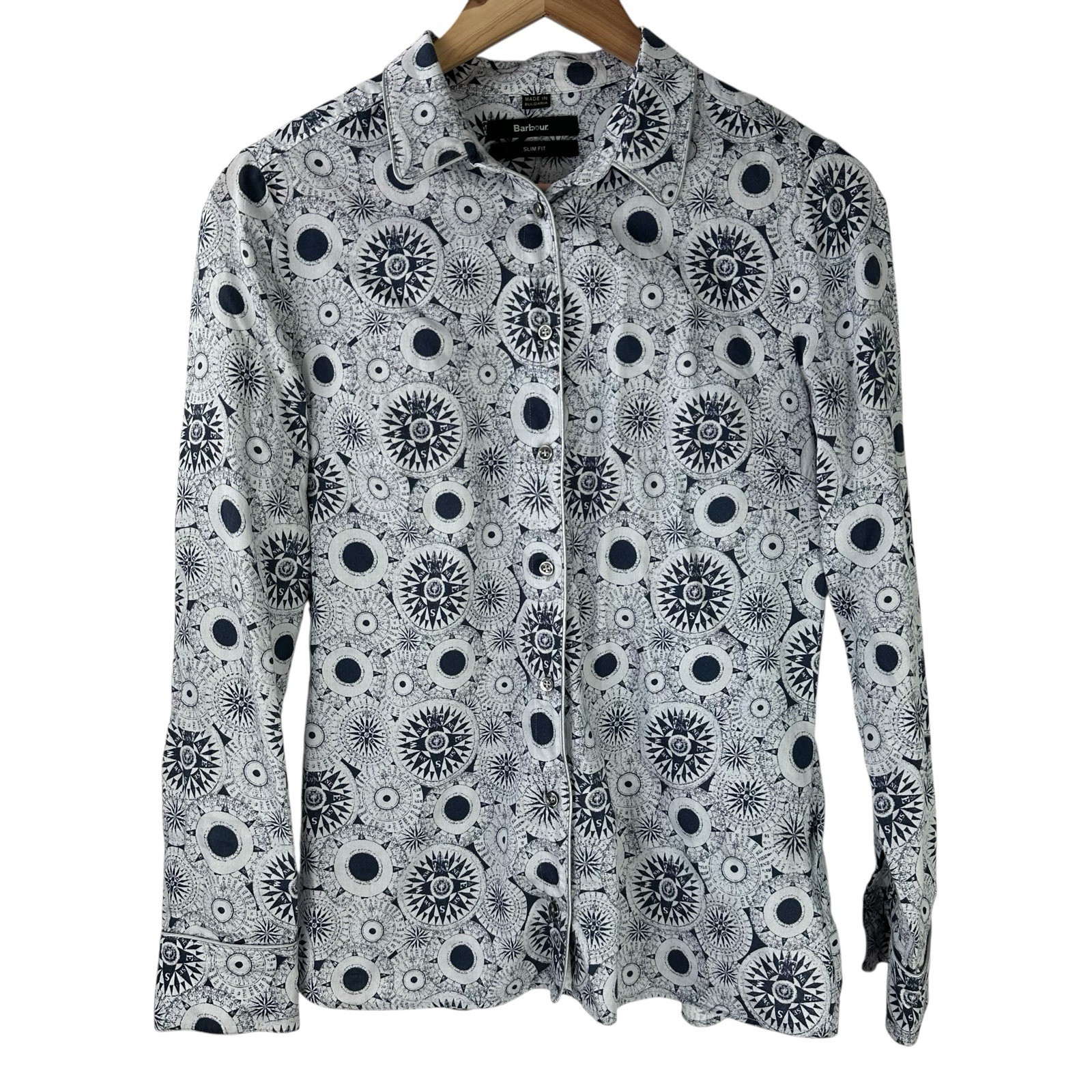 Barbour Slim For Compass Pattern Button Down Shir… - image 3