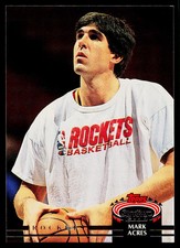 Mark Acres, 1992-93 Stadium Club, #397, Houston Rockets,