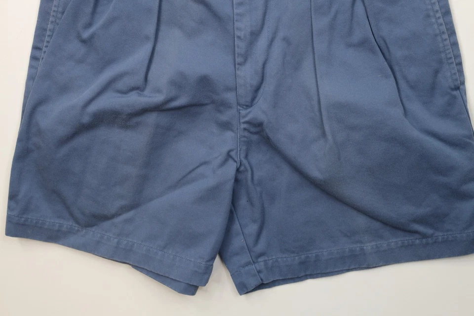 Pantalones Cortos Chinos de Golf Vintage Años 90 Tommy Hilfiger Para Hombres 30 Desteñidos por el Sol Sobre la Rodilla Azul Foto 4 de 4