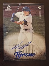 Tyrone Taylor 2021 Panini Chronicles Luminance Autographs Blue #LA-TT /50