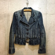 MARC JACOBS Denim Jacket Darts Indigo Blue Size 6 MJ1225125