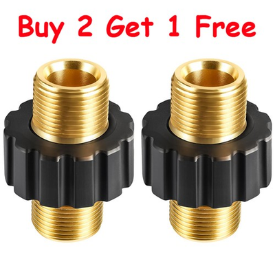 #ad 2x Brass Pressure Washer Connector Quick Connect Fitting M22 14mm Hose Adapter $14.99