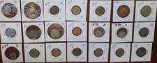 lot (21) 1970s Coins Quarters, Dimes, Nickles, Cents 21 in flips
