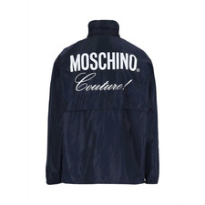 Moschino Couture Herren Regenjacke Blau Logo ...