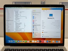MACBOOK PRO A1708 13" 2017 CORE I5 2.3GHZ 16GB 120GB SSD OS VENTURA 101 CYCLES
